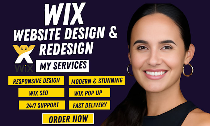 Gig Preview - Do wix website design and redesign or develop wix website or build wix website