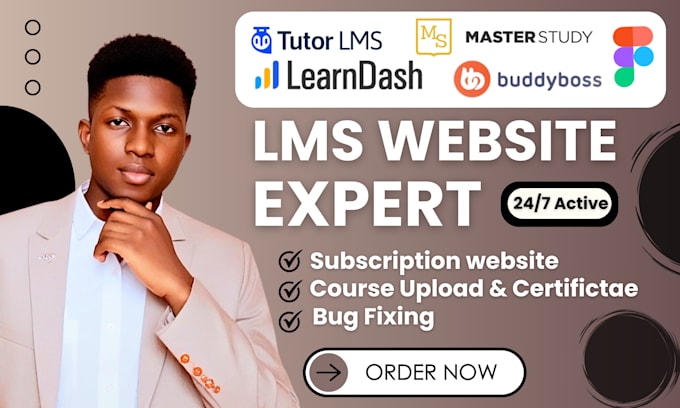 Gig Preview - Develop lms website with learndash, buddyboss, tutor lms pro, masterstudy