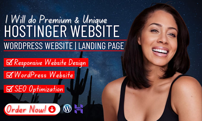 Gig Preview - Redesign hostinger website hostinger wordpress website redesign hostinger SEO