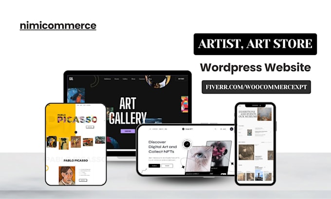 Gig Preview - Redesign wordpress dropshipping art gallery store woocommerce website design usa