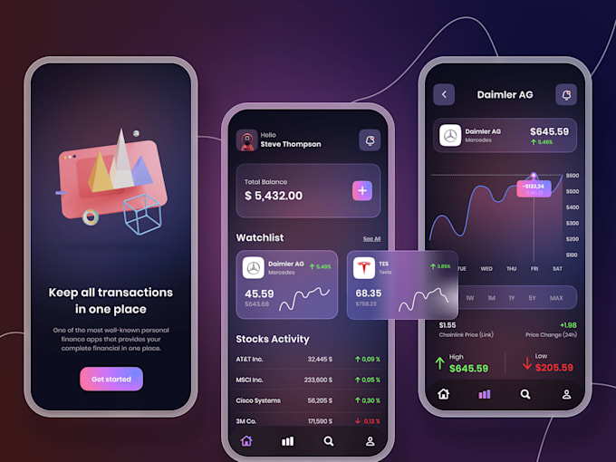 Gig Preview - Build crypto wallet app,exchange wallet,ui,ux trading wallet,blockchain wallet