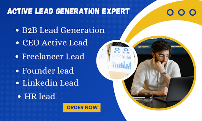 Gig Preview - Do b2b CEO lead generation, founder, owner business leads