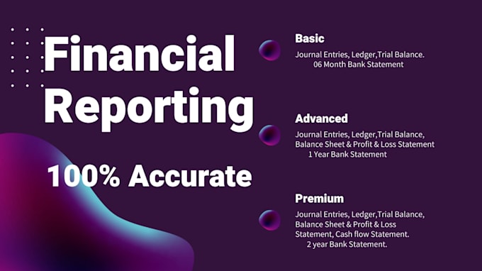 Gig Preview - Prepair financial report from chart of accounts to financial statement