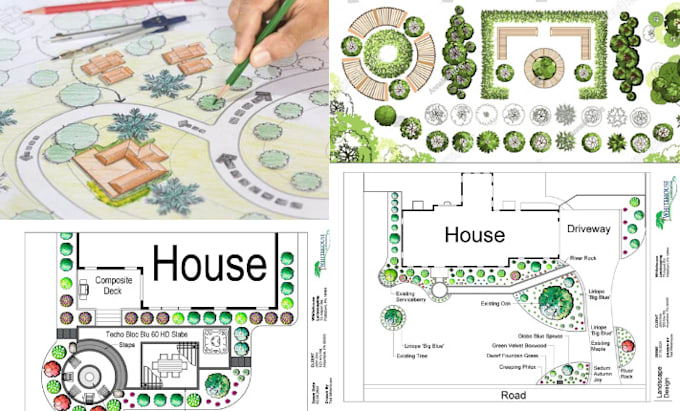 Gig Preview - Design 3d backyard design as landscape architect, electrical engineer drawing