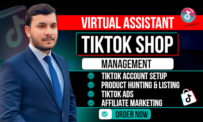 Gig Preview - Setup tiktok shop tiktok ads tiktok affiliate marketing tiktok shop manager