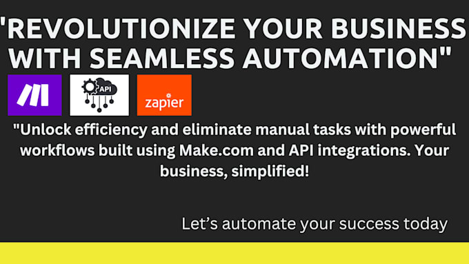 Gig Preview - Create powerful automation for your business needs with API and make com