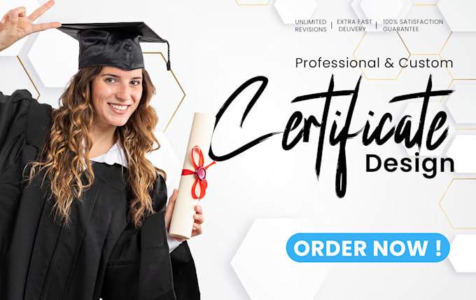 Gig Preview - Create professional custom certificate design