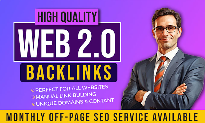 Gig Preview - Seo with high quality web 2 0 backlinks for top rankings