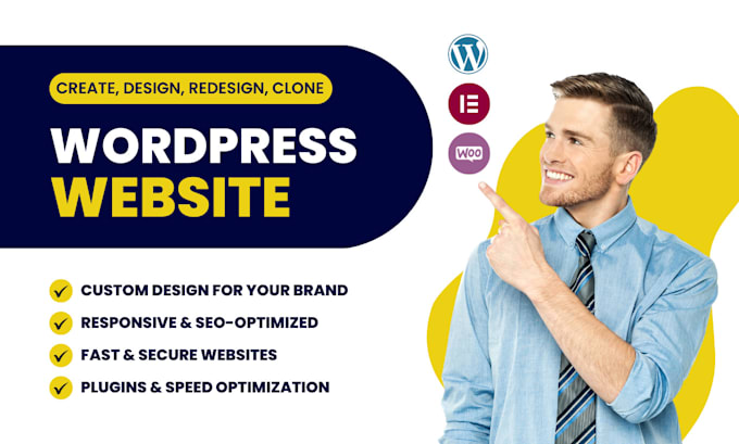 Gig Preview - Build professional wordpress website design, blog, or ecommerce site