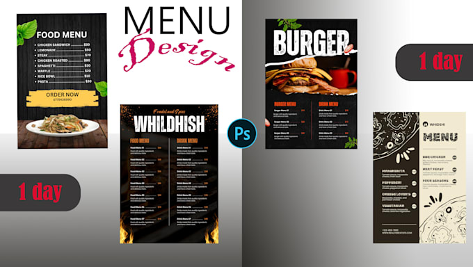 Gig Preview - Design creative awesome restaurant menu and hotel food menu