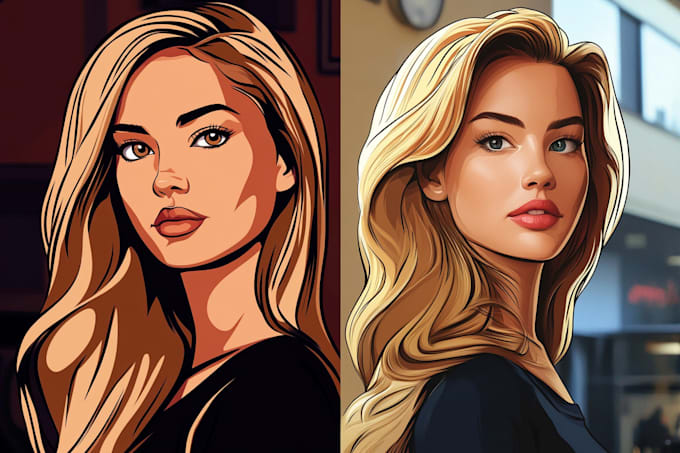 Bestseller - draw cartoon a vector art portrait from your photo