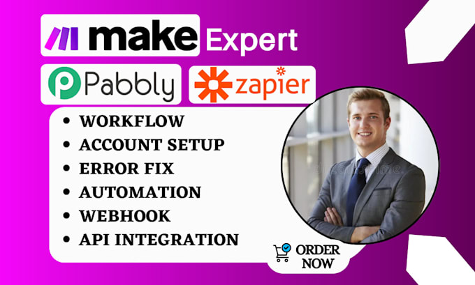 Gig Preview - Do make com automation zapier automation pabbly made com scenario integromat