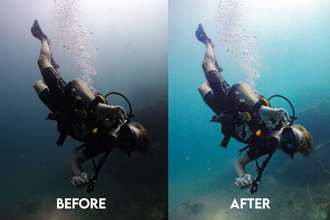 Gig Preview - Edit and color correct your underwater photos perfectly