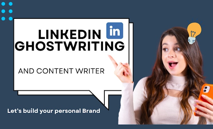 Gig Preview - Be your linkedin manager content creator and ghostwriter ebook writing blog post