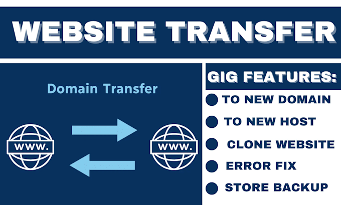 Gig Preview - Do domain transfer to new web hosting, copy clone wordpress website migration