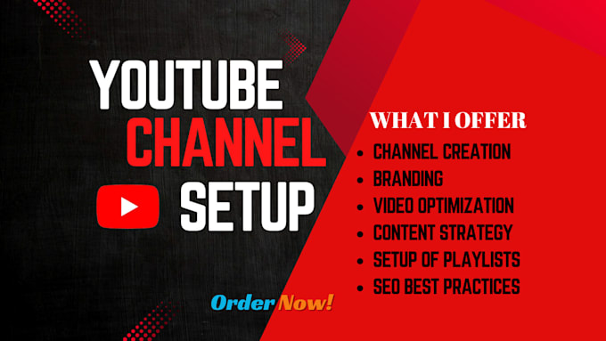 Gig Preview - Setup your youtube channel optimization, SEO