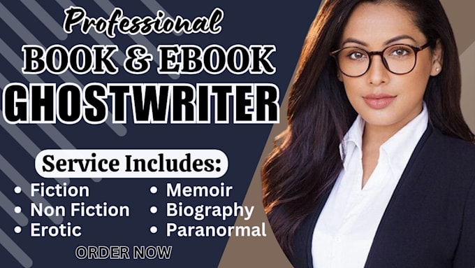 Gig Preview - Be your ebook ghostwriter, fiction, romance, erotic story,fantasy,childrens book