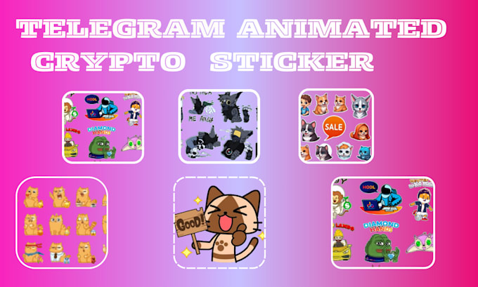 Gig Preview - Create and design  animated  telegram sticker for your crypto project and meme