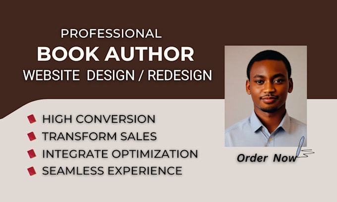 Gig Preview - Design book website author website redesign ebook design website redesign