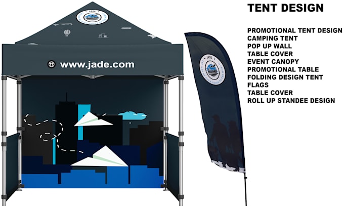 Gig Preview - Tent, table cover, flag and canopy tent