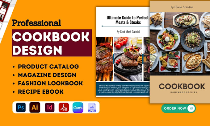 Gig Preview - Write design format cookbook and recipes book cover for amazon kindle, kdp