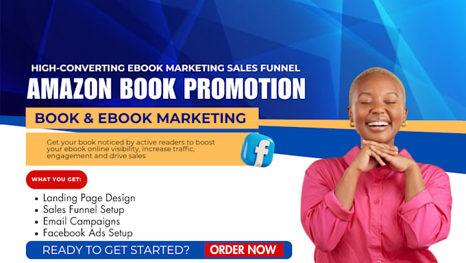 Gig Preview - Amazon kdp book marketing, ebook marketing sales funnel, amazon ebook promotion