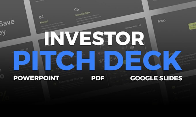 Gig Preview - Design investor pitch deck and business presentations