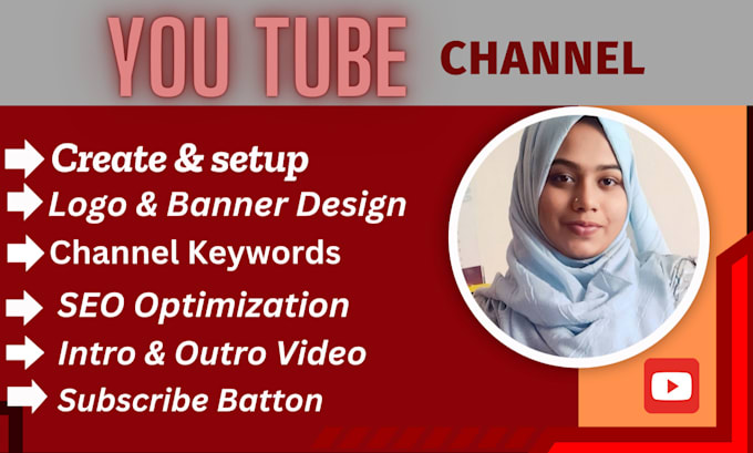 Gig Preview - Create and setup youtube channel with logo and banner design