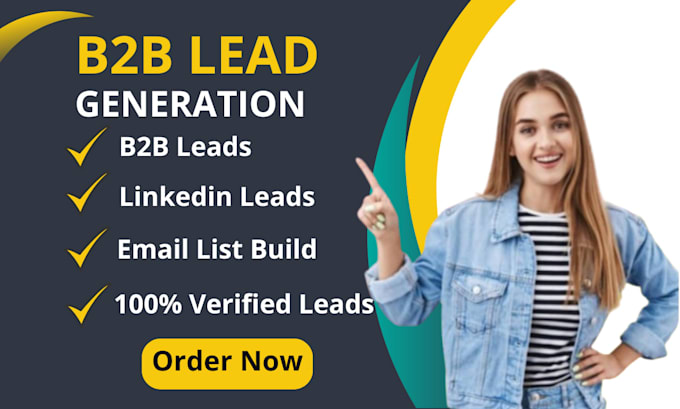 Gig Preview - Do targeted b2b lead generation business leads linkedin leads and email list