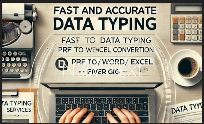 Gig Preview - Do fast and accurate data typing for your projects