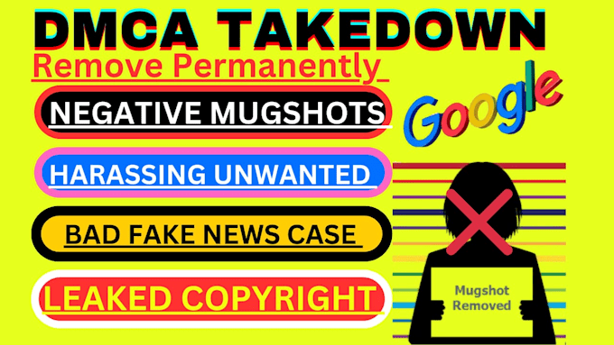 Gig Preview - Permanently remove mugshots article bad news cases negative links google search