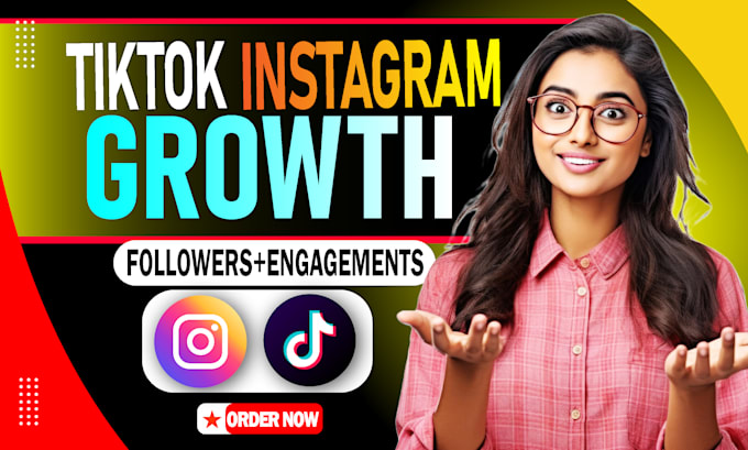 Gig Preview - Grow tiktok, instagram organic followers with super fast  promotion