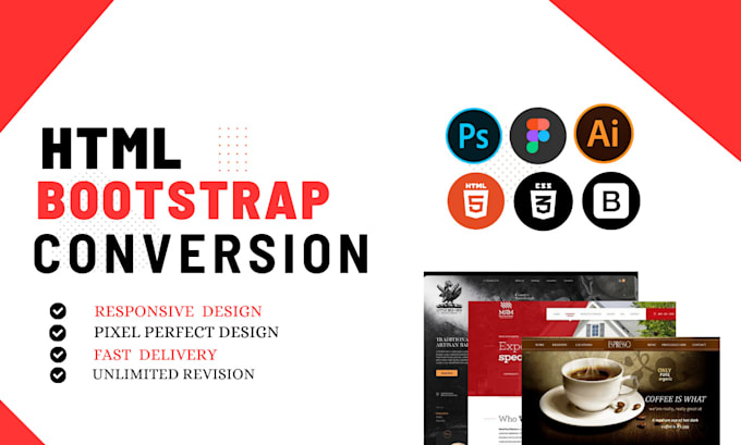 Bestseller - convert figma to html,psd to html,xd to html,html css bootstrap