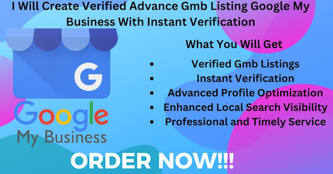 Gig Preview - Create verified advance gmb listing google my business with instant verification