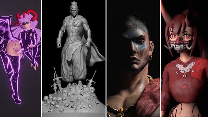 Gig Preview - Create a 3d character model for games or film