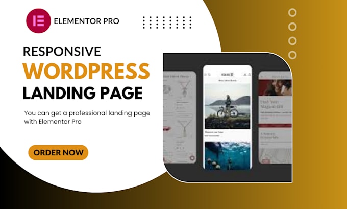 Gig Preview - Create and build a responsive wordpress landing page and elementor landing page