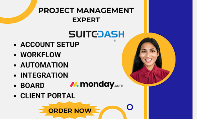 Gig Preview - Be suitedash, monday com CRM expert for client portal automation workflow