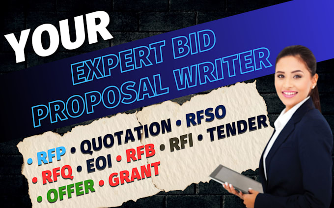 Gig Preview - Prepare for winning bid proposal, rfq and rfq for any tender