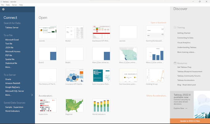 Gig Preview - Develop tableau dashboard with your data