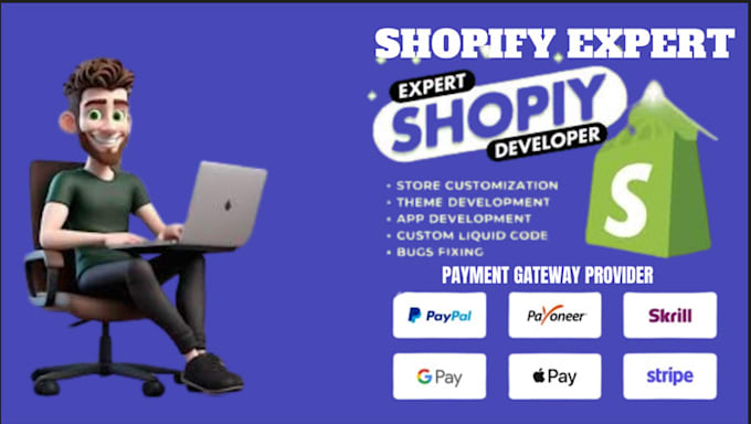 Gig Preview - Create shopify store from scratch and activate shopify payment on it