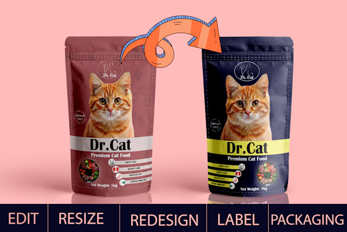 Gig Preview - Edit, resize, redesign product labels packaging design