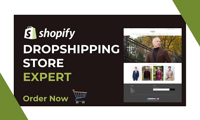 Gig Preview - Shopify dropshipping, shopify website, shopify store, dropshipping store,shopify