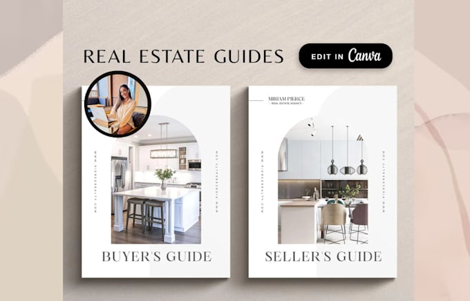 Gig Preview - Provide editable canva real estate buyer and seller guide template