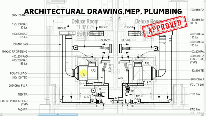 Gig Preview - Do architectural, electrical drawings, plumbing plans, mep, hvac for city permit