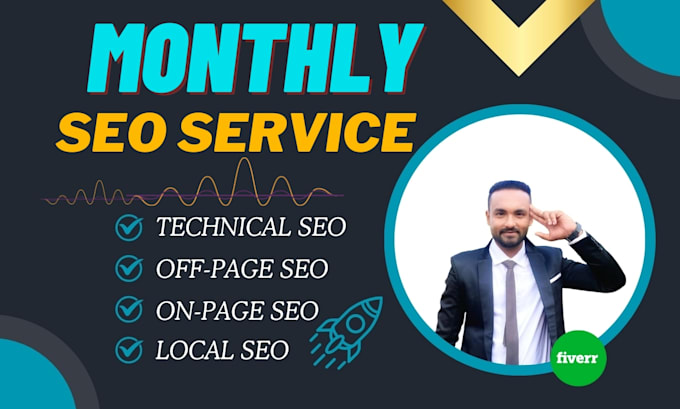 Gig Preview - Professional monthly SEO services to organic ranking your website