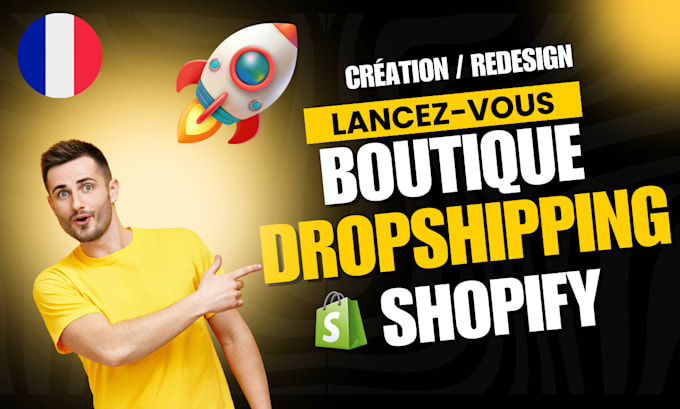 Gig Preview - Créer une boutique dropshipping shopify clé en main