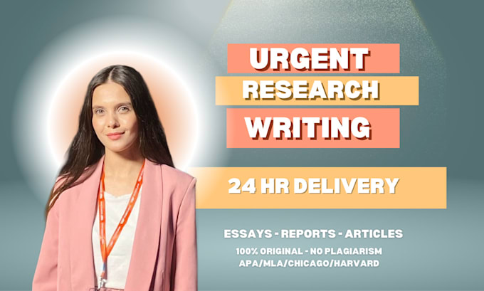 Gig Preview - Do urgent research writing within 24 hours