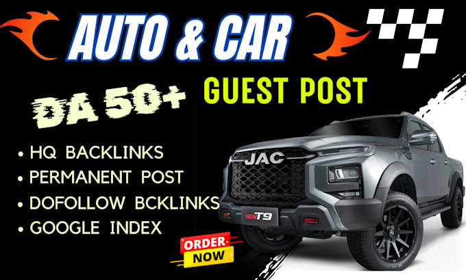 Gig Preview - Provide auto and car guest post with do follow automotive backlink