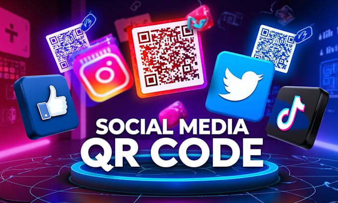 Gig Preview - Design custom qr code for social media fast delivery