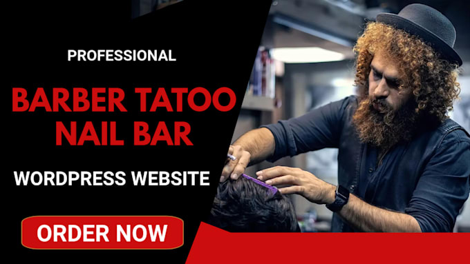 Gig Preview - Design nail bar barber shop beauty salon tattoo website with booking appointment